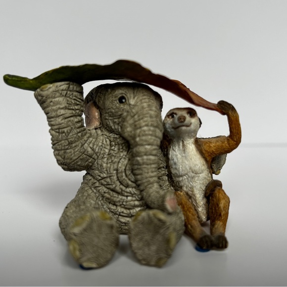 Tuskers "Love is Sharing" #90850 Elephant and Meerkat Friendship Figurine - Picture 2 of 9
